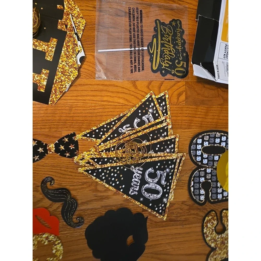 50Th Birthday Decorations for Men Women with Happy 50Th Birthday Decorations Ban